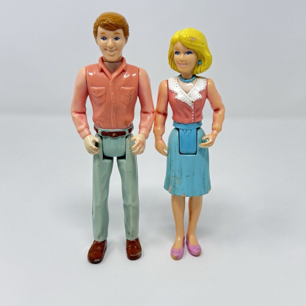 Playskool Loving Family Dollhouse Parents Figures Lot of 2 1990s